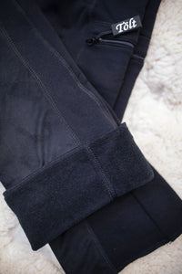 Winter Fleece-lined Boot-Cut Cargo Pant in Black